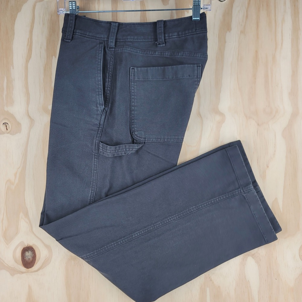 Abercrombie & Fitch Carpenter Pants Mens 29x29 Black Baggy Workwear Canvas Heavy - Picture 4 of 9